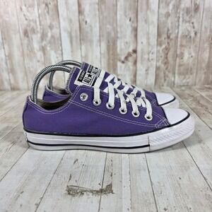 Converse Chuck Taylor All Star Low Top Purple Canvas Sneakers 137837F Womens 7